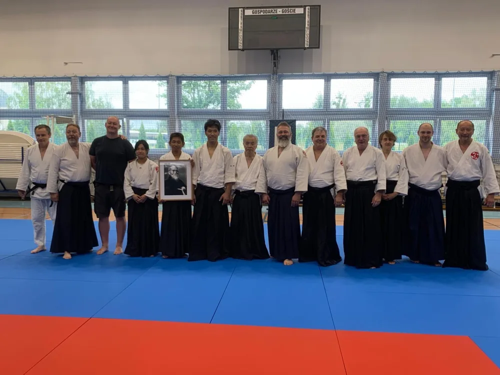 Tomasz Kuszewicz with a senior aikido teacher